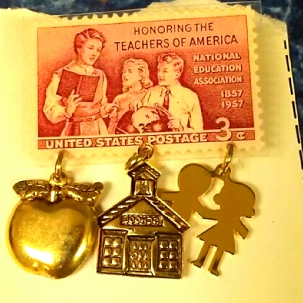 Teachers stamp pin